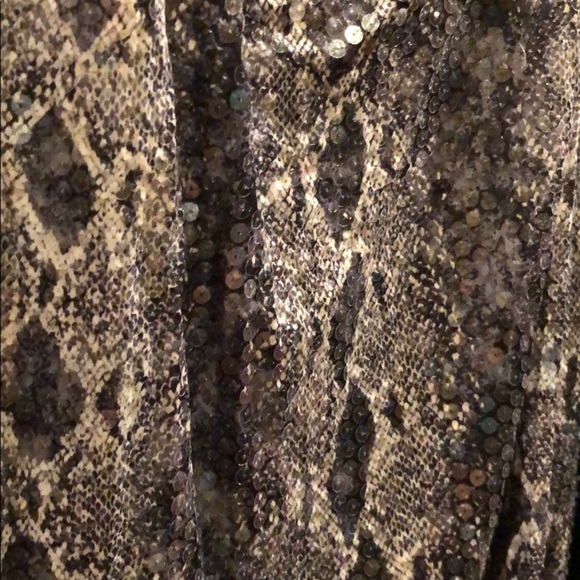 Bebe Moda Stretchy python AB sequins one shoulder 🤩 SC5 - Picture 3 of 9